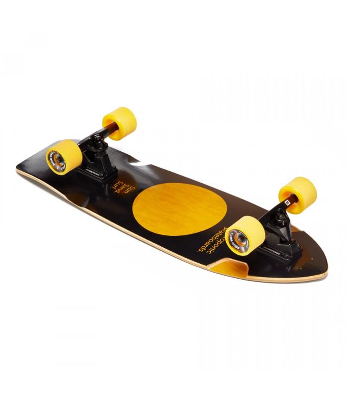 Hydroponic Surfskate Surfskate Square Lunar Black/Yellow Surf Skate Pumptrack Skate park