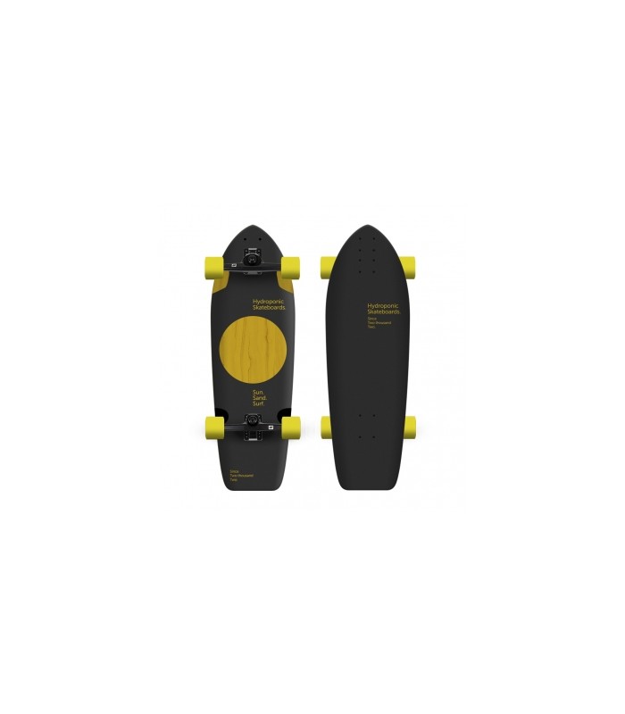 Hydroponic Surfskate Surfskate Square Lunar Black/Yellow Surf Skate Pumptrack Skate park