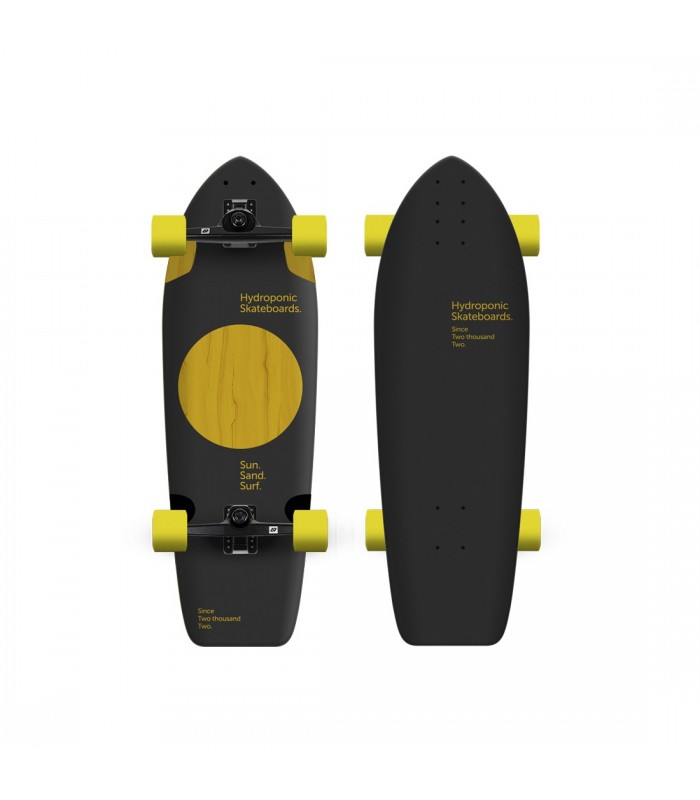 Hydroponic Surfskate Square 31,5'' Lunar Black / Yellow