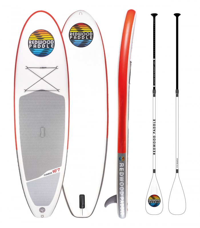 Pack Tabla Paddle Surf  Hinchable Funbox Starter 10'7 Redwoodpaddle con remo paddle surf