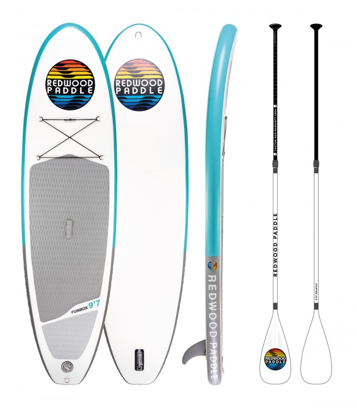 Pack Tabla Paddle Surf  Hinchable Funbox Starter 9′7 Redwoodpaddle con remo paddle surf
