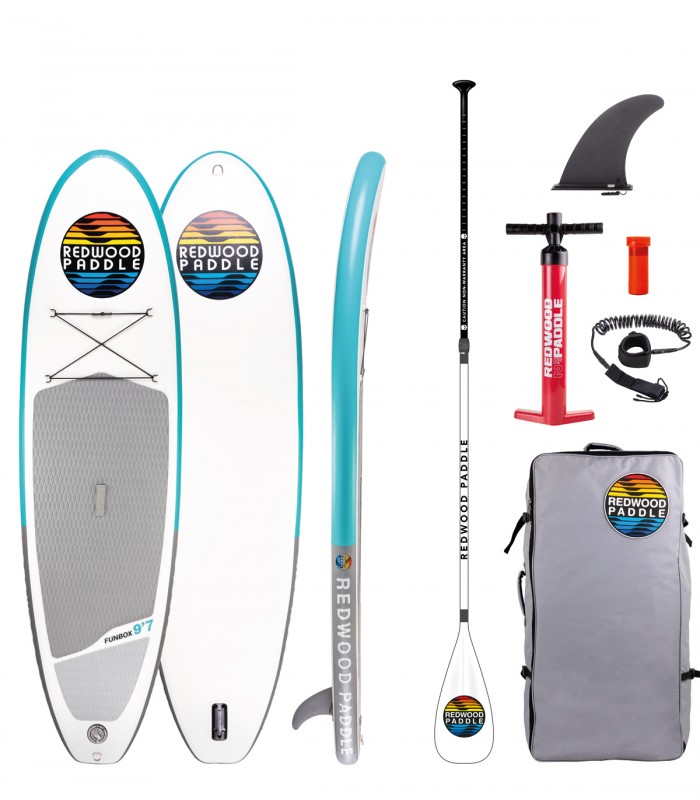 Pack Tabla Paddle Surf  Hinchable Funbox Starter 9′7 Redwoodpaddle