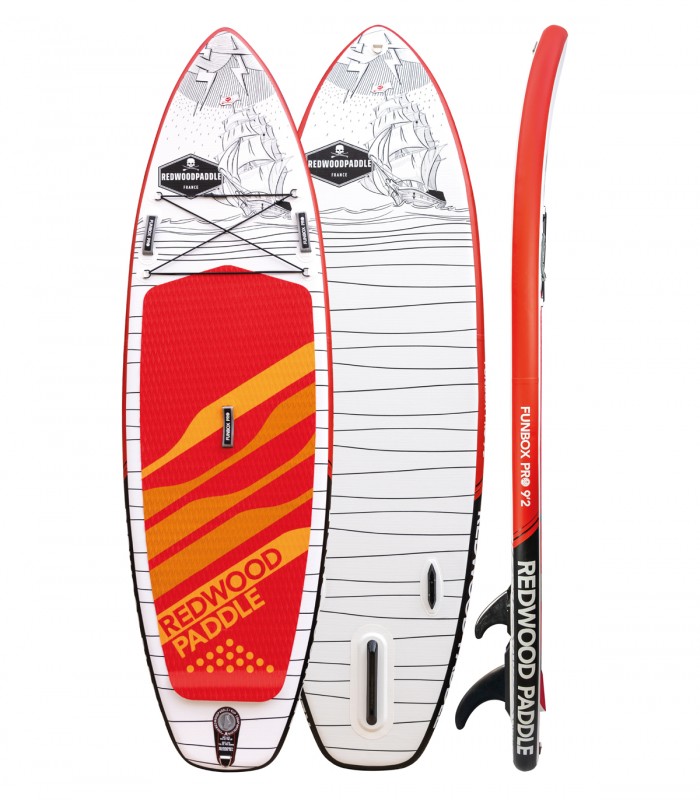 Funbox Pro 9′2 Classic Red tabla Stand up paddle surf redwoodpaddle calavera skull