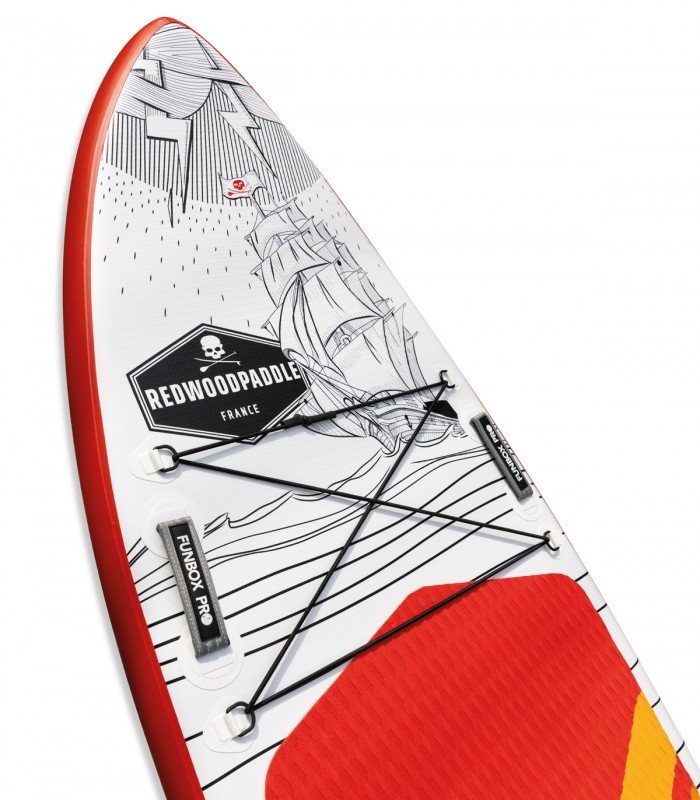 Funbox Pro 9′2 Classic Red tabla Stand up paddle surf redwoodpaddle calavera skull