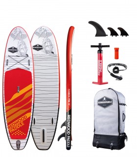 Funbox Pro 10' Classic Red tabla Stand up paddle surf redwoodpaddle calavera skull
