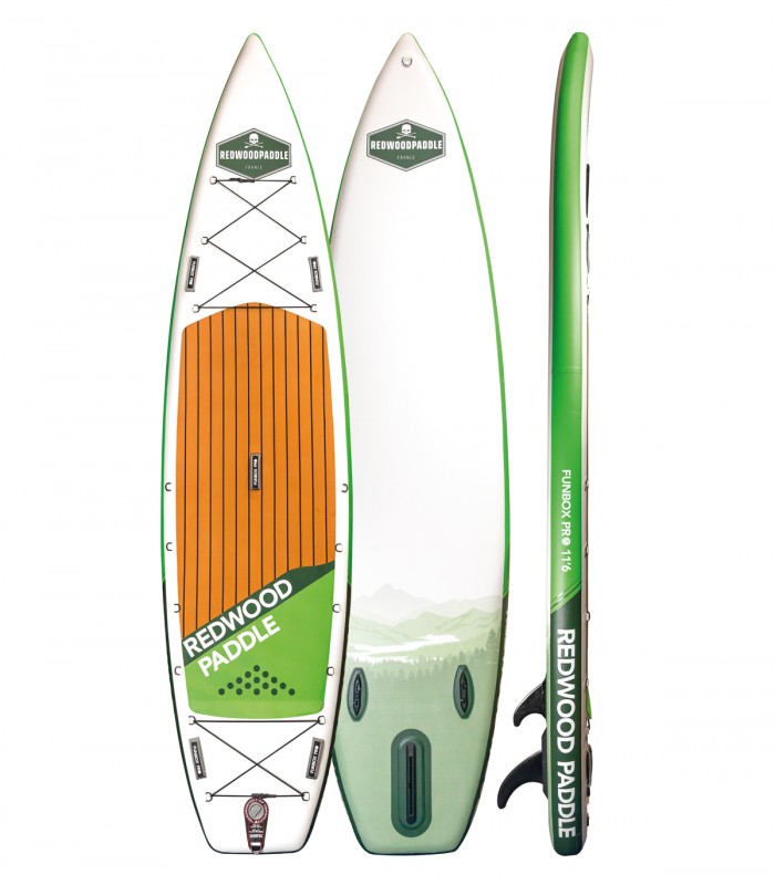 Tabla Stand Up Paddle Surf  Hinchable Funbox Pro Explorer 11'6 Redwoodpaddle con silla kayak calavera skull