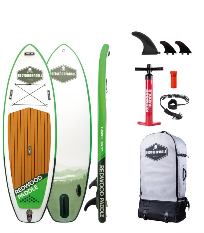 Tabla Stand Up Paddle Surf  Hinchable Funbox Pro 9'6 Wide Redwoodpaddle woven doble capa