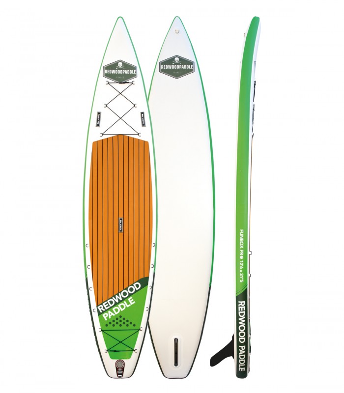Tabla Stand Up Paddle Surf  Hinchable Funbox Pro Explorer 12′6 x 31''1/2 Redwoodpaddle woven doble capa