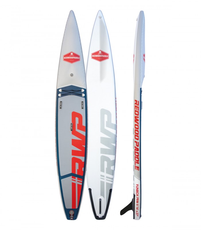 Tabla Stand Up Paddle Surf  Hinchable Funbox Pro V Race 14′ x 27'' Redwoodpaddle woven doble capa