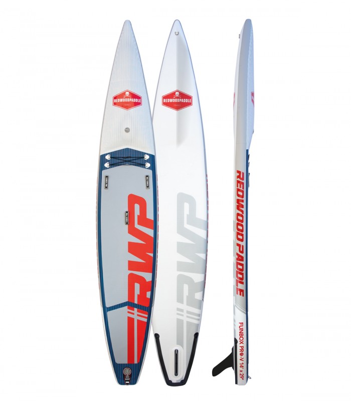 Tabla Stand Up Paddle Surf  Hinchable Funbox Pro V Race 14′ x 29'' Redwoodpaddle woven doble capa