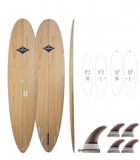 Spoon Natural Wood 9'2 - Tabla Stand Up Paddle Surf Redwoodpaddle madera natural calavera skull