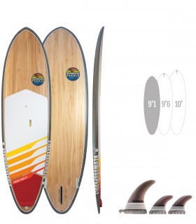 Phenix Pro 9′1 Carbon Wood -Tabla Stand Up Paddle Surf Redwoodpaddle madera natural paulownia