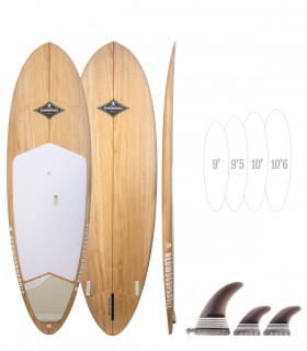 Phenix Natural - Tabla Stand Up Paddle Surf Redwoodpaddle madera natural paulownia calavera skull