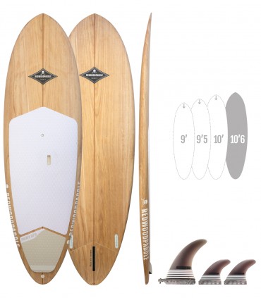 Phenix Natural - Tabla Stand Up Paddle Surf Redwoodpaddle madera natural paulownia calavera skull