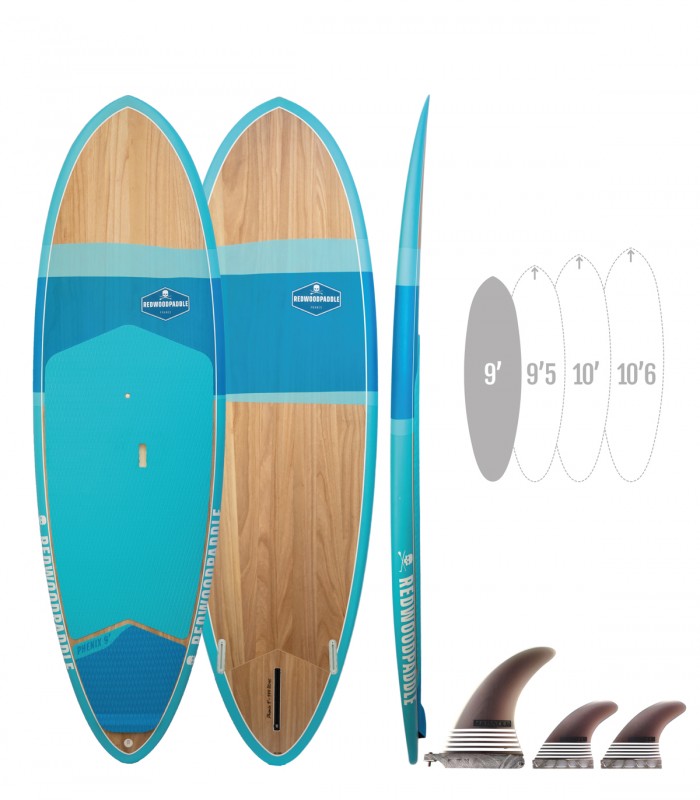 Phenix Color - Tabla Stand Up Paddle Surf Redwoodpaddle madera natural paulownia