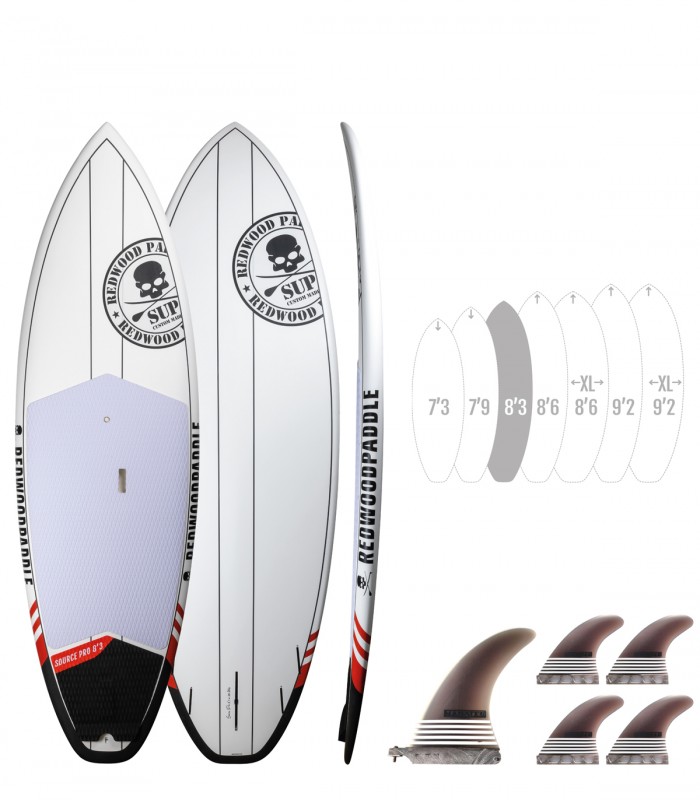 Source Pro Full Carbon - Tabla Stand Up Paddle Surf Redwoodpaddle 100% Carbono calavera skull