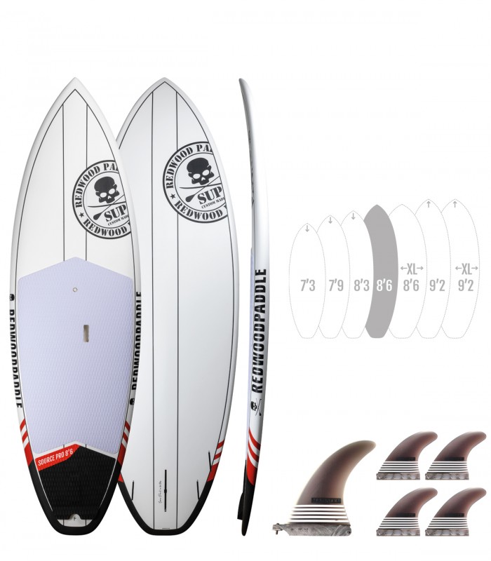 Source Pro Full Carbon - Tabla Stand Up Paddle Surf Redwoodpaddle 100% Carbono calavera skull