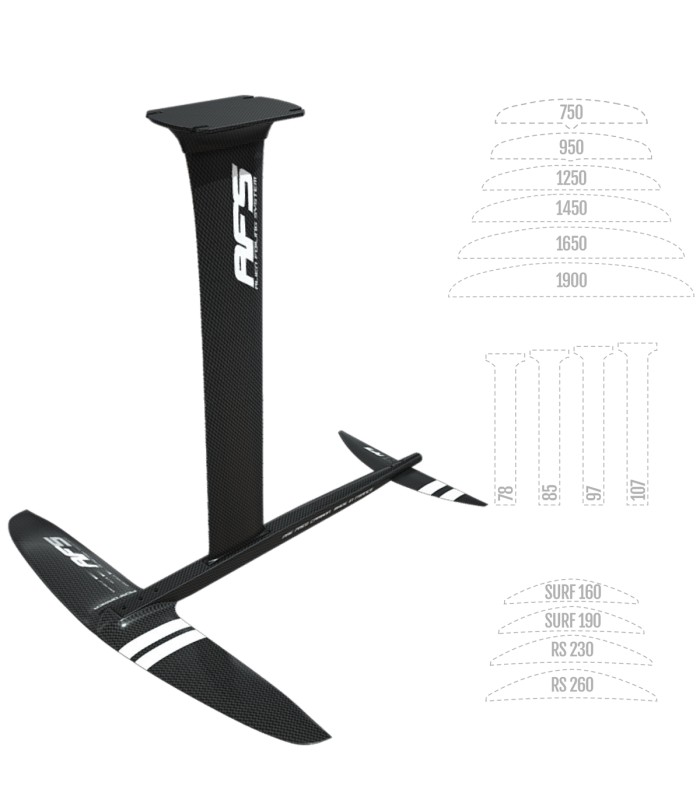 Foil AFS Performer Full Carbono  100% Carbono Hydrofoil surf foil paddle surf foil wing foil wingfoil wind foil