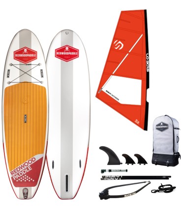 Pack windusurf paddle surf completo incluyendo tabla hinchable y aparejo de windsurf para disfrutar con toda la familia.