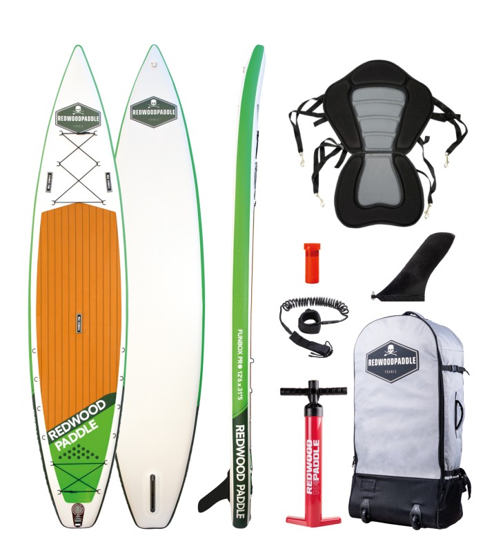 Tabla Stand Up Paddle Surf  Hinchable Funbox Pro Explorer 12′6 x 31''1/2 Redwoodpaddle woven doble capa silla kayak