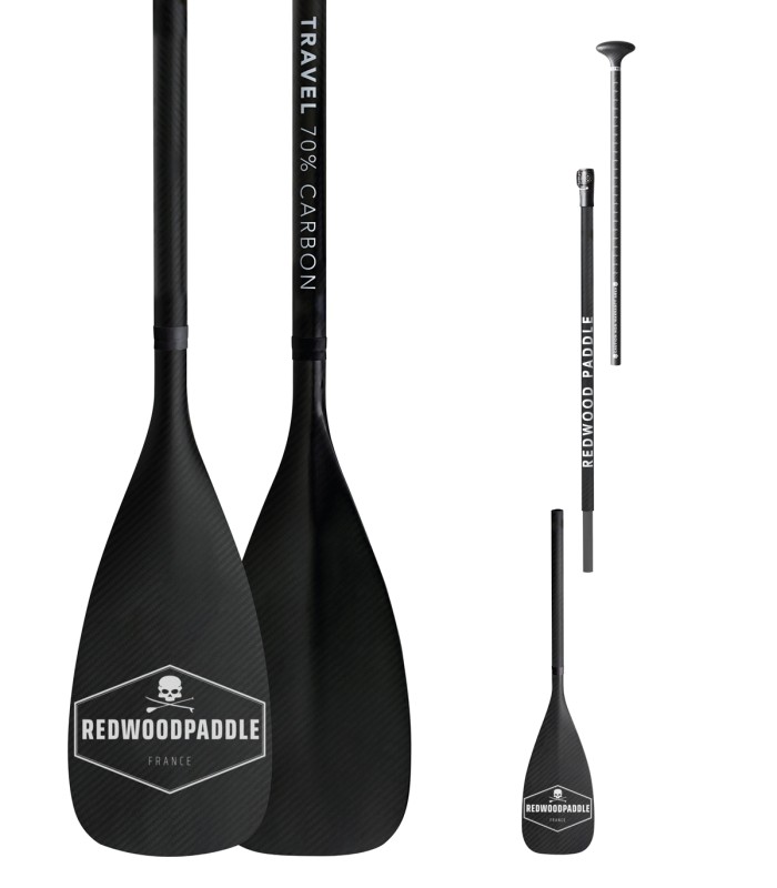 Travel Ajustable 3 Partes Black - Remo Paddle Surf Carbono