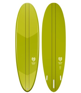 Tabla de surf en resina tintatda Peppermint Surfboards Munchy 6'8 kiwi