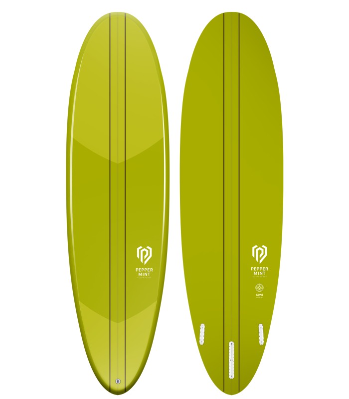 Tabla de surf en resina tintatda Peppermint Surfboards Munchy 6'8 kiwi
