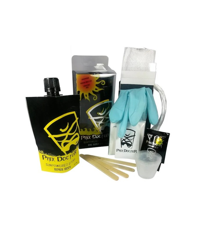 Phix Doctor Epoxy Polyester 4 oz 11 piezas - Kit Reparación tabla SUP & Surf