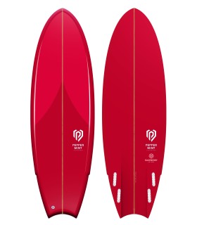 Tabla de surf en resina tintatda Peppermint Surfboards Half Moon 5'11 Raspberry