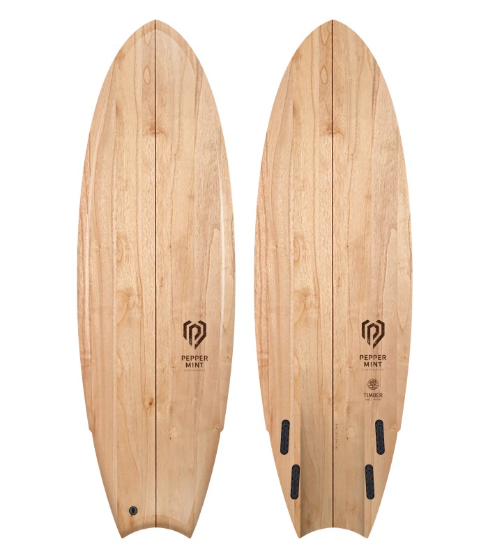 Tabla de surf en madera naturalPeppermint Surfboards Half Moon 5'11 timber