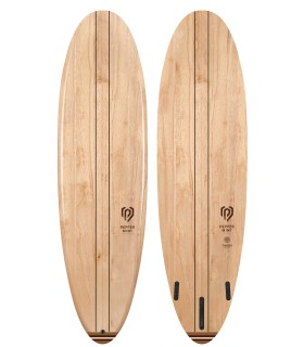 Tabla de surf en madera natural Peppermint Surfboards Munchy 6'8 Timber