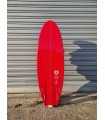 Tabla de surf en resina tintatda Peppermint Surfboards Half Moon 5'11 Raspberry