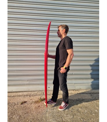 Tabla de surf en resina tintatda Peppermint Surfboards Half Moon 5'11 Raspberry