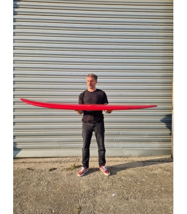 Tabla de surf en resina tintatda Peppermint Surfboards Half Moon 5'11 Raspberry