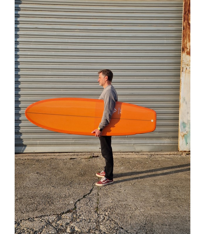 Tabla de surf en resina tintatda Peppermint Surfboards Mini Muffin 6'2 Papaya