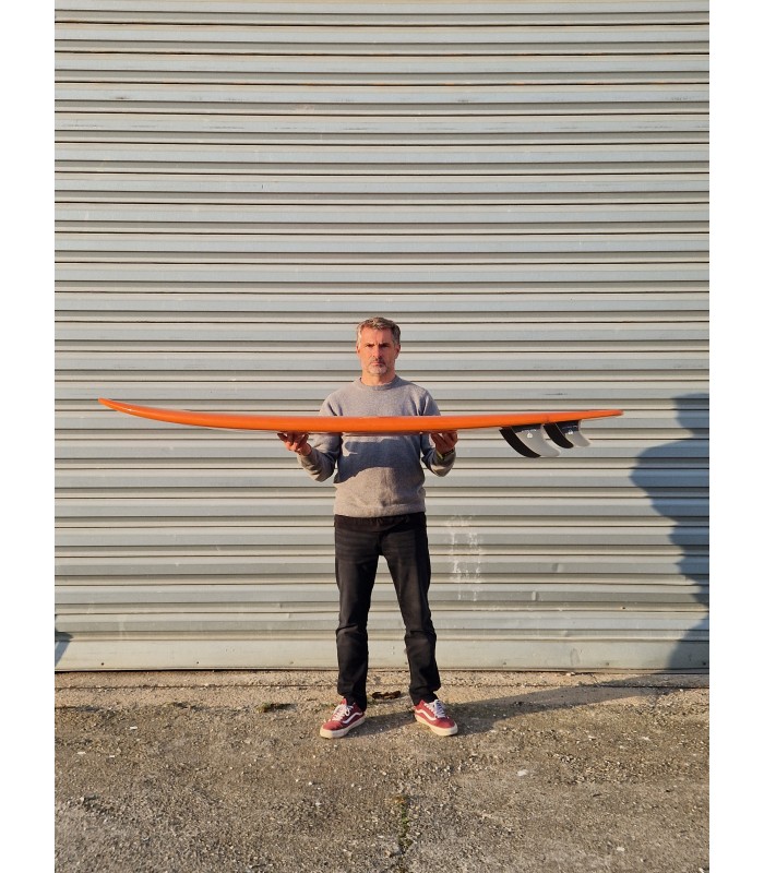 Tabla de surf en resina tintatda Peppermint Surfboards Mini Muffin 6'2 Papaya