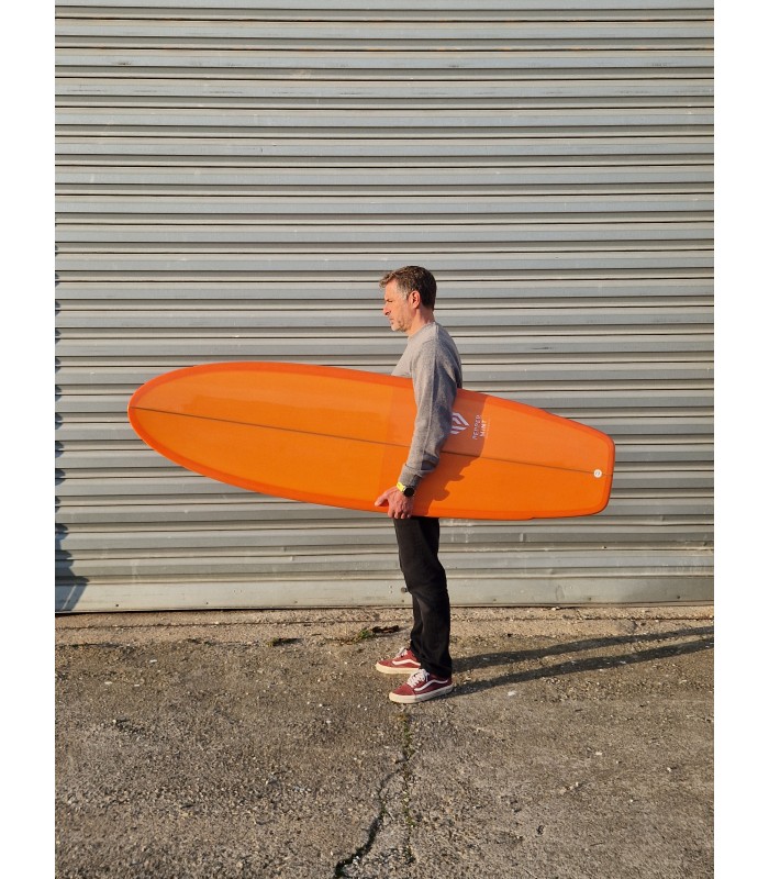 Tabla de surf en resina tintatda Peppermint Surfboards Mini Muffin 6'2 Papaya