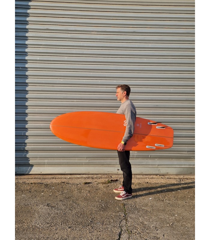 Tabla de surf en resina tintatda Peppermint Surfboards Mini Muffin 6'2 Papaya