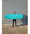 Tabla de surf en resina tintatda Peppermint Surfboards Classic Fish 6'6" Mint