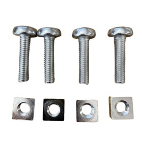 Juego de 4 tornillos cabeza plana con correderas - Inox A4 - US Box
