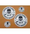 Stickers Pack Calavera Transparente - Tabla Stand Up Paddle Surf