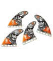 Set 4 Aletas SUP Quad 110 Orange - Tabla Stand Up Paddle Surf