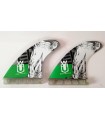 Set 2 Quillas SUP Laterales Delanteras 110 Green - Tabla Stand Up Paddle Surf SUP