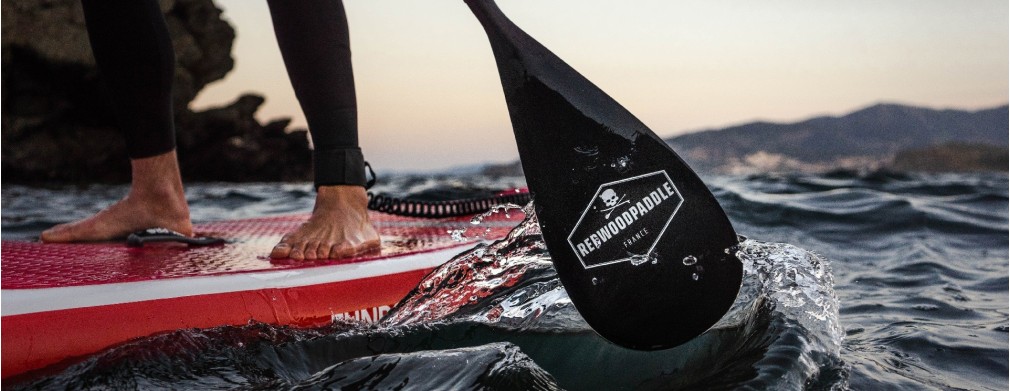 Remos de paddle surf ajustables de carbono, polivalentes para travesías y olas